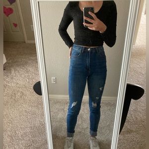 ripped straight/skinny jeans size A-29